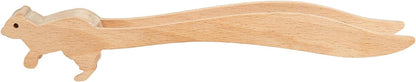 Toast Tongs Wooden, Mini Wooden Food Tongs with Ergonomic Curved Handle, Heat-Resistant Serving Tongs for Bread, Fruit, Cheese and Appetizers