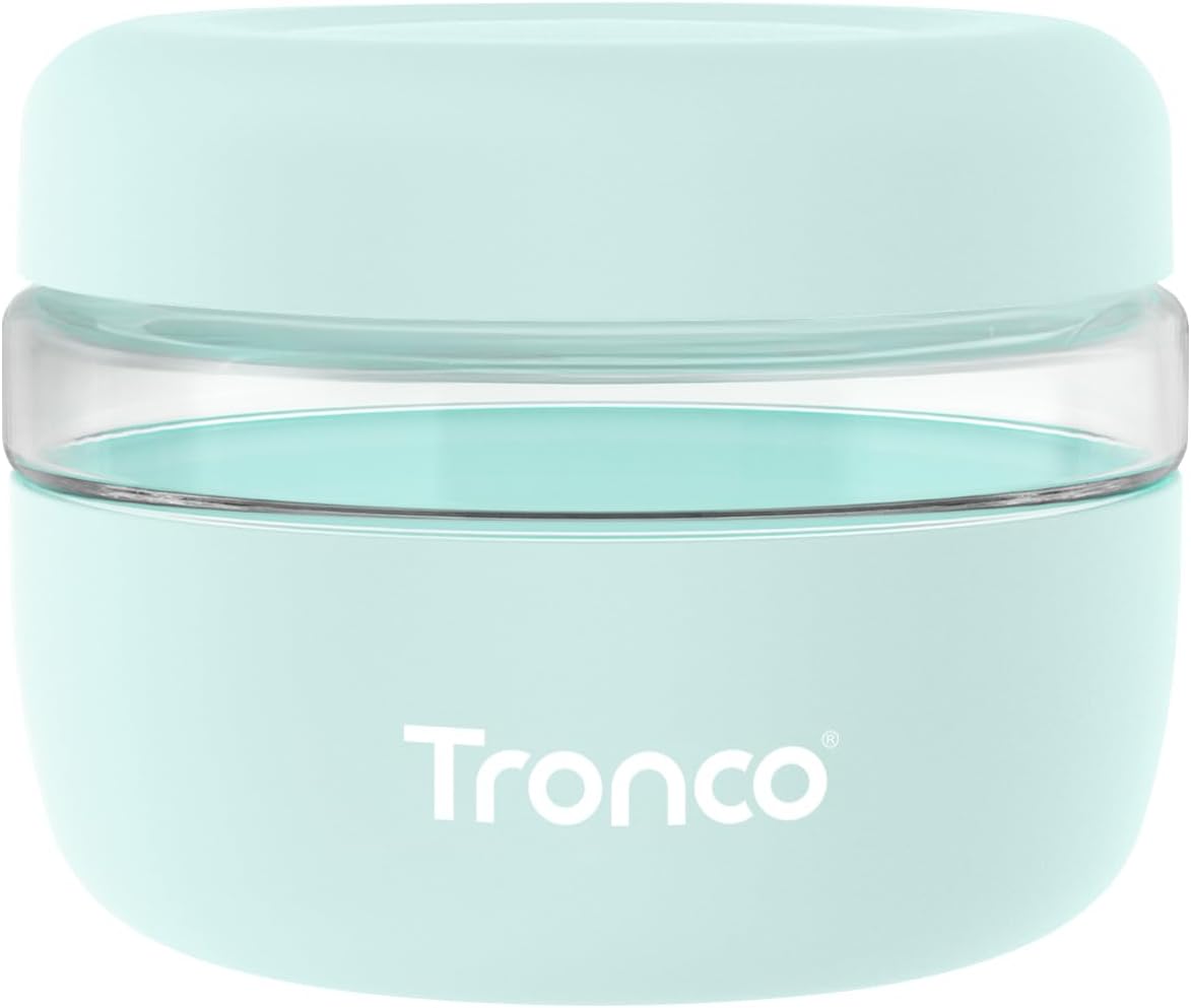 Tronco 24 oz Glass Food Storage Containers with Lids, Airtight, Leak & Spill Proof Glass Lunch Bowls for Meal Prep, Salad, Yogurt, Soup & Stew, Microwave & Dishwasher Safe, BPA-Free, Set of 1