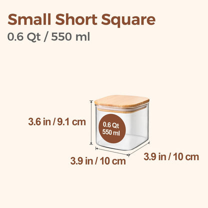 ComSaf 2Pcs Large Glass Storage Containers with Lids 4Qt, 1 Gallon Wide Mouth Flour Sugar Storage Containers, Large Capacity and Sealed for Rice, Cereal, Oat, Easy Clean and Scoop, Pantry Organization