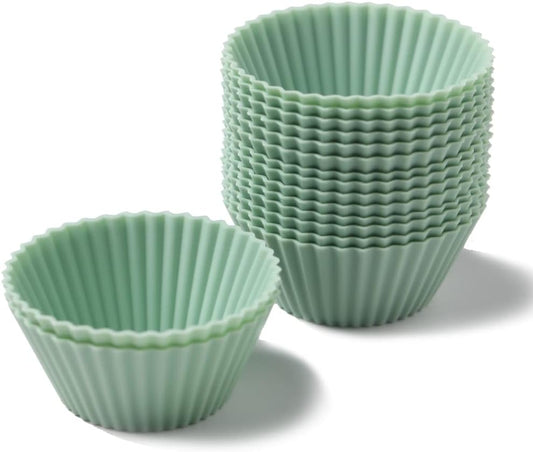 16 Pack Silicone Cupcake Liners, Reusable Muffin Cups for Baking Cake Molds, Muffin Liners, Dishwasher Safe Standard