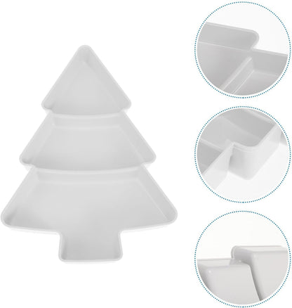 Operitacx Ceramics Serving Tray Christmas Tree Fruit Tray, Veggie Tray Fruit Platter for and Vegetable Snacks Dips