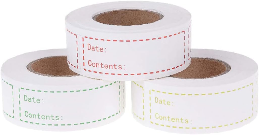 EXCEART 2rolls Food Storage Date Labels Kitchen Stickers for Keeping Removable Adhesive for Freezer and Refrigerator Use for Food Organization