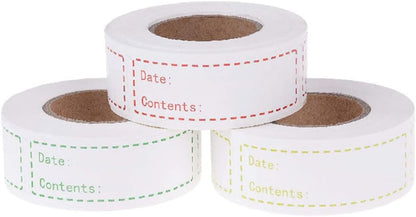 EXCEART 2rolls Food Storage Date Labels Kitchen Stickers for Keeping Removable Adhesive for Freezer and Refrigerator Use for Food Organization