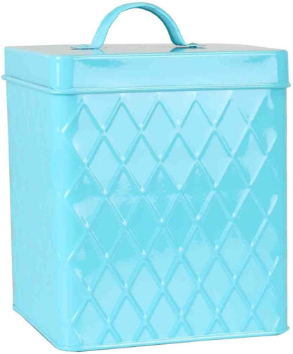 Home Basics Tin Canister/Container for Kitchen Tea, Coffee, Sugar, Cookies, Food, Flour, Baked Goods & Laundry Storage