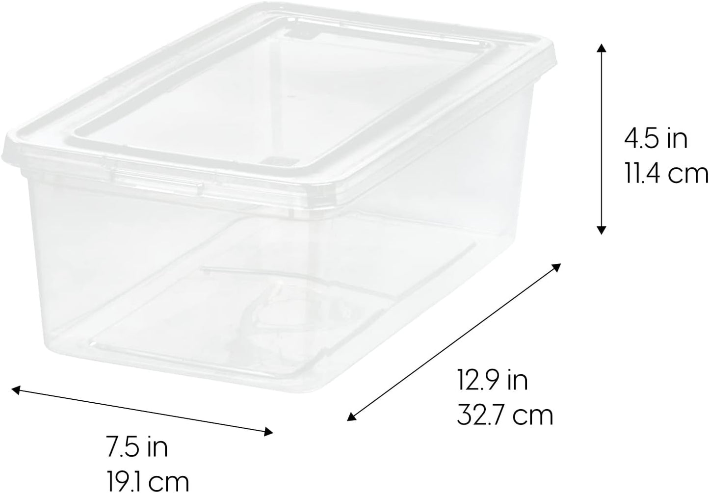 IRIS USA WeatherPro 16 Qt Storage Bins with Lids, 3 Pack, BPA-Free Plastic Gasket Box with Tight Latch and Seal, Stackable Nestable Tote Tub - Clear/Blue