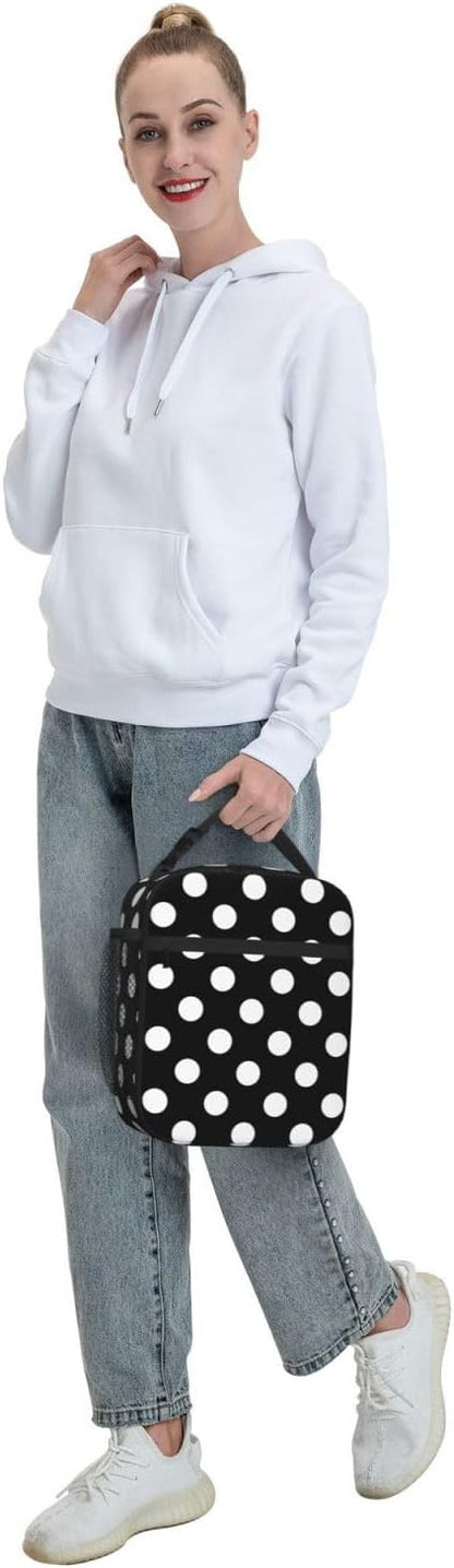 70s Retro Mushroom Floral Insulated Lunch Bag Reusable Cooler Lunch Box Portable Leakproof Thermal Container Tote Bags for Girls Boys School Travel