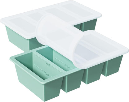 Silicone Freezer Tray for Sauce Cube: GGOW Silicone Freezing Tray for Broth Soup Storage - Freeze 250mL 125mL Souped Portion