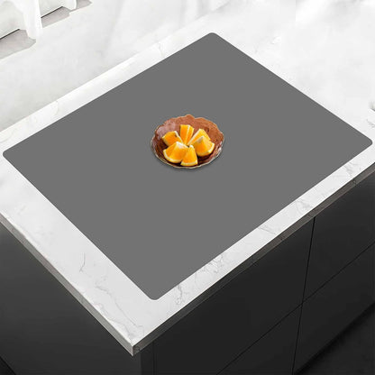 78.7"x23.6" Large Silicone Mat for Kitchen Counter, Heat Resistant Non-Slip Countertop Protector, Waterproof Silicone Craft Mat for Kitchen Island, Semitransparent