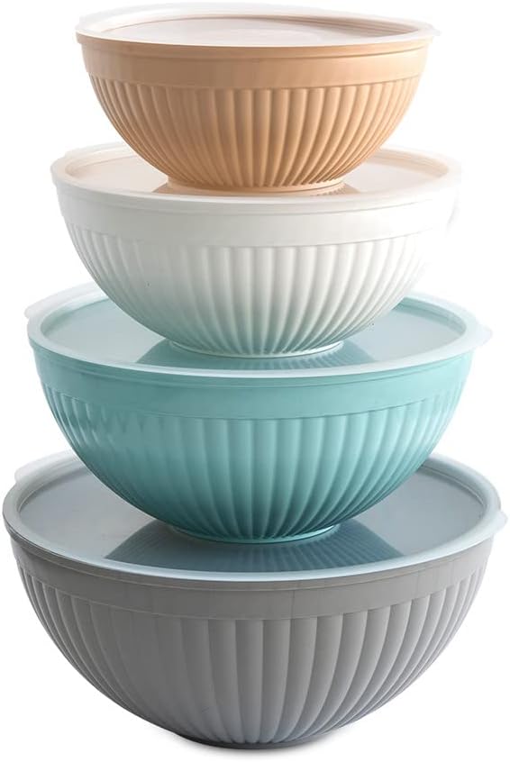 Nordic Ware Mini Prep and Serve Mixing Bowls Set, 4-Piece, Earth-Tones