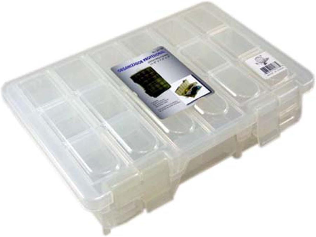 BIN BUDDY 3-Layer Stackable Clear Plastic Boxes | Removable Dividers | 5.75" (14.6 cm) x 5.75" (14.6 cm) x 5" (12.7 cm) | Ideal for Craft & Garage Organizing