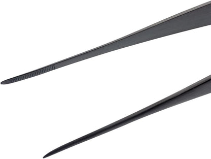 Mercer Culinary 18-8 Stainless Steel Chef Plating Tongs, Offset Tip, 6-1/2 Inch