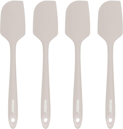4 Pcs Silicone Spatula Set, 11.4 In, 600°F Heat Resistant Rubber Spatulas for Baking, Cooking & Mixing, Flexible and Non-Stick Kitchen Utensils, Seamless & Dishwasher Safe (Multicolor)