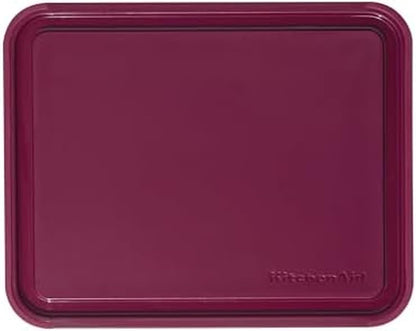 KitchenAid Classic Plastic Cutting Board with Perimeter Trench and Non Slip Edges, Dishwasher Safe, 12 inch x 18 inch, Gray