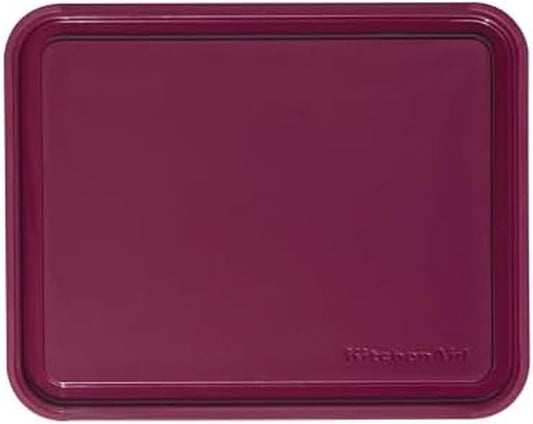 KitchenAid Classic Plastic Cutting Board with Perimeter Trench and Non Slip Edges, Dishwasher Safe, 12 inch x 18 inch, Gray