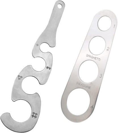 2-Packs Spaghetti Pasta Measurer Measure Tool, Stainless Steel Measurer for Pasta and Noodles. (PS-M2)