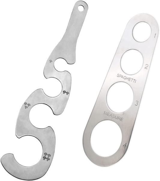 2-Packs Spaghetti Pasta Measurer Measure Tool, Stainless Steel Measurer for Pasta and Noodles. (PS-M2)