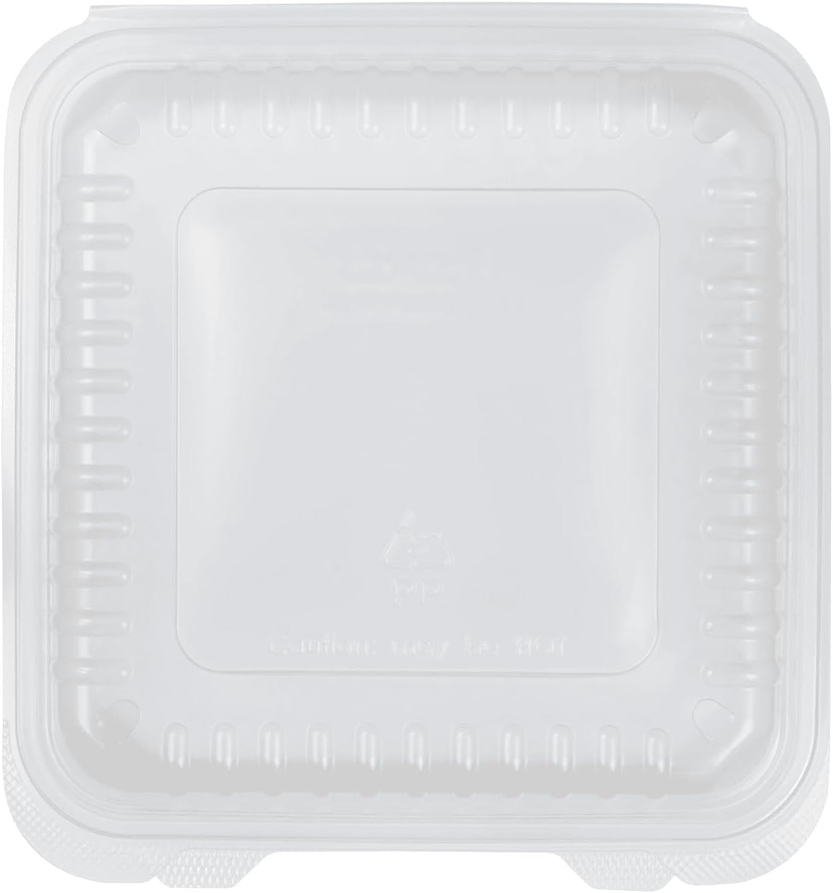 Karat FP-HC99PP-3CU 9"X 9" PP Hinged Containers 3 Compartment - (Case of 200)
