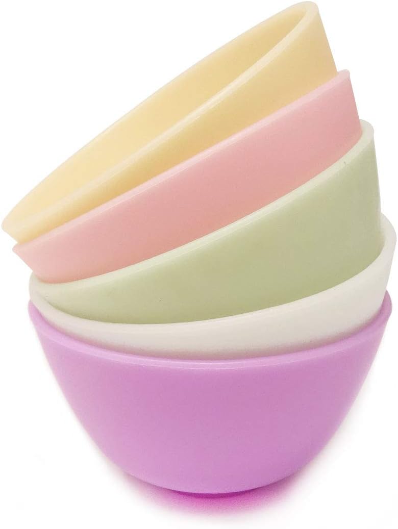Honbay 5PCS Silicone Mixing Bowls Prep and Serve Bowls for Mixing Facial Mask or Holding Ingredient (8.5��5CM)