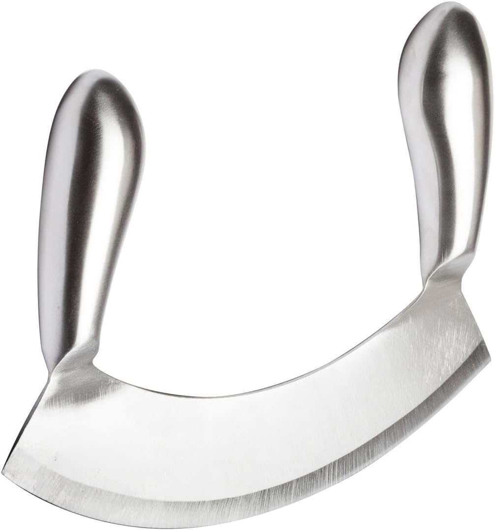 Winco Stainless Steel double blade chopper,Silver