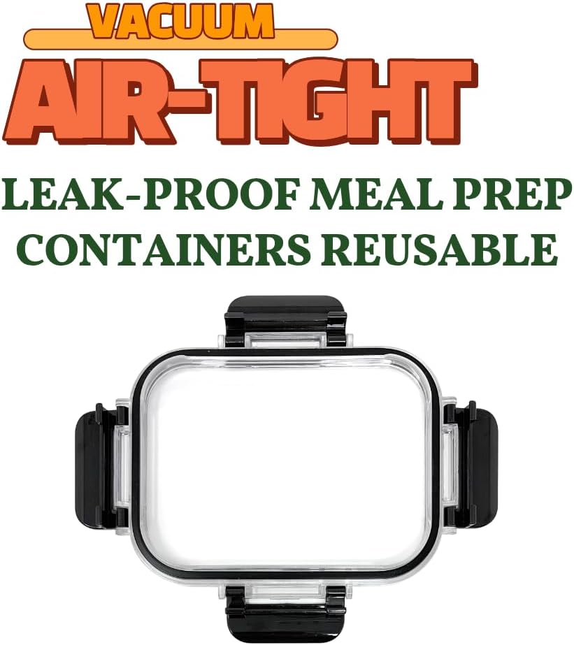 10-Piece Airtight Food Storage Containers with Locking Lids, Reusable Meal Prep Containers, Leak-Proof, BPA-Free, Stackable, Durable Design, Freshness Sealed