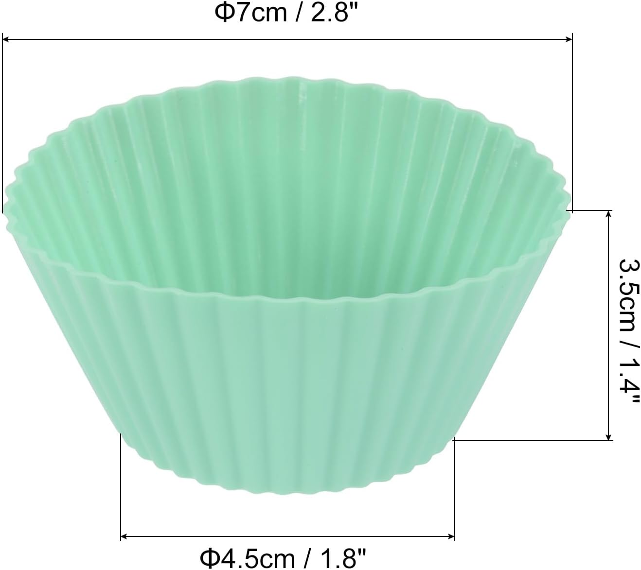 uxcell 18Pcs Silicone Cupcake Liners, Non-Stick Baking Cups, for Cooking Eggs, Baking Muffins and Make a Cake(Pink)