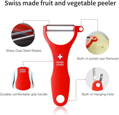 Original Swiss Made Peeler Vegetable&Fruits stainless steel blade Peeler for kitchen (ORANGE-vegetable grater)