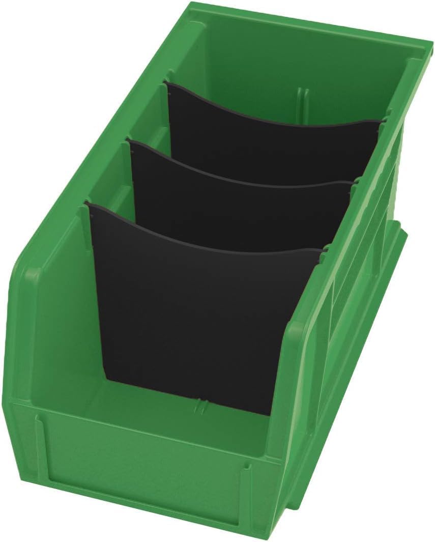 Akro-Mils 30230 AkroBins Plastic Storage Bins, Space-Saving Stackable Bins for Garage, Pantry, Craft Organization, 10.5 "L x 5.5 "W x 5"H, Blue, 12-Pack