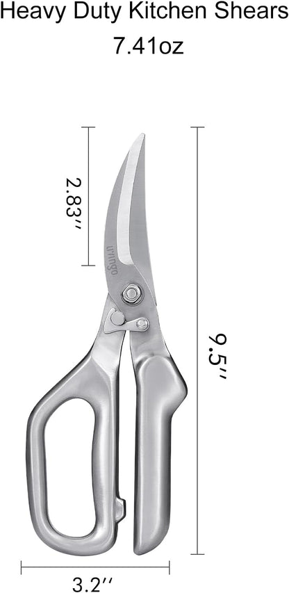 LIVINGO Kitchen Forged Shears Heavy Duty Come Apart Ultra Sharp Multi-function Stainless Steel Scissors Bottle Opener, Nut Cracker 8.5 inch