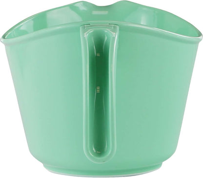 Batter Bowl With Pour Spout, Non-Slip Base,Space Saving Detachable Handle with Lid, 2 QT Heavy Duty BPA-Free Microwave & Dishwasher Safe (Fresh Lemons)