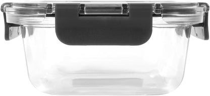 Zyliss Glass Food Storage Container 12.5oz, Shatter Resistant Borosilicate Glass, Airtight Leakproof Tritan Lid, BPA Free, Microwave, Freezer & Dishwasher Safe
