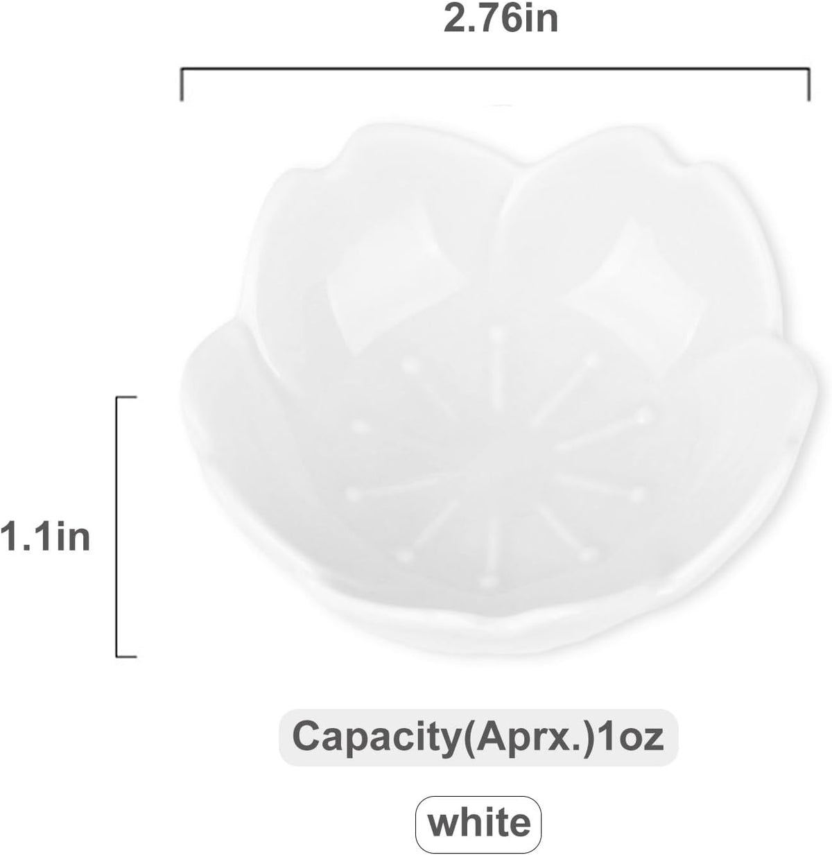 WHJY Light Green Cherry Blossom Dish Set, Cute Pink Ceramic Plates, Sauce/Seasoning Dish, Sushi Dishes, Soy Dipping Bowl, Dessert, Appetizer Plates, Serving Dish for Kitchen Home – Set of 5