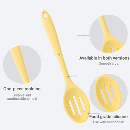 Premium 4-Piece Silicone Cooking Spoon Set - Heat-Resistant, Dishwasher Safe Kitchen Utensils for Baking & Stirring