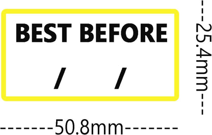 240 Pcs Best Before Stickers Kitchen Labels Adhesive Stickers for Safe Food (50.8x25.4 mm)