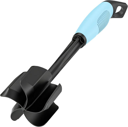 Ourokhome Meat Chopper and Potato Masher, Heat Resistant Nylon Ground Beef Smasher for Hamburger, 5 Curved Blades Nonstick Safe Mixer & Stirrer, Practical Kitchen Gadgets, Mint