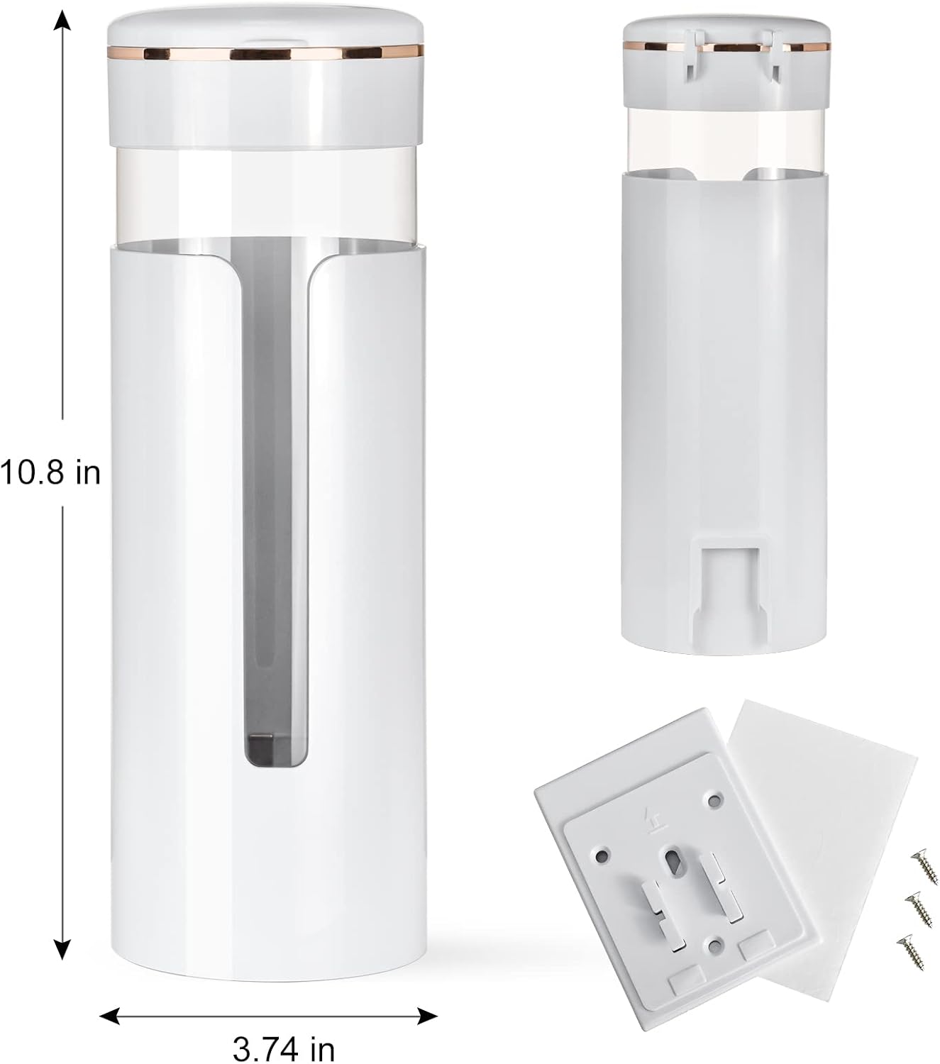 Cup Dispenser, Wall Mount Water Cooler Cup Dispenser fits 4-7 oz Disposable Paper and Plastic Cups, Pull Type Cup Holder for Bathroom, Office, Break Room, Gym, Black