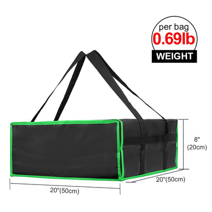 Bodaon Insulated Food Delivery Bag, XXXL Pizza Delivery Bags for Hot and Cold Food, Commercial, Large Capacity Reusable Warming Bag, Catering Cooler Bag for Rideshare, Warmers for Parties (Black, 1Pk)