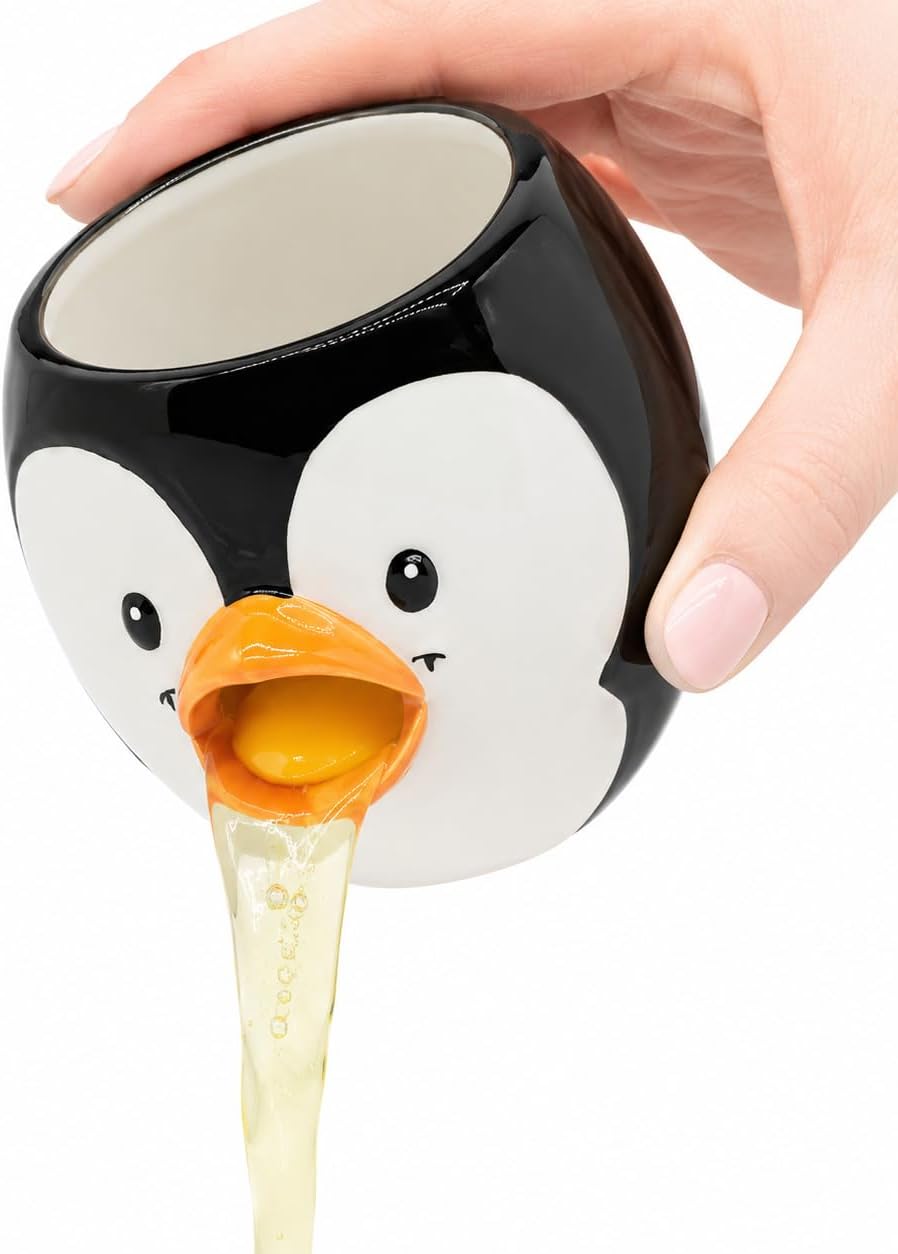 Novelty Egg Separator – Funny Egg Yolk Separator, Easy Egg White Separator for Baking & Cooking, 3.5” x 3 - Cow