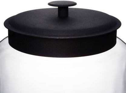 Anchor Hocking FBA_COMIN18JU056847 3-Piece Montana Jar Set, Multi (Set of 3), Black Metal