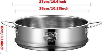 Stainless Steel Dumpling Steamer Basket,Insert for Pot Cooking(9.44INCH）