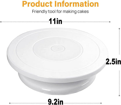 Cake Decorating Turntable, 11" Cake Decorating Supplies Revolving