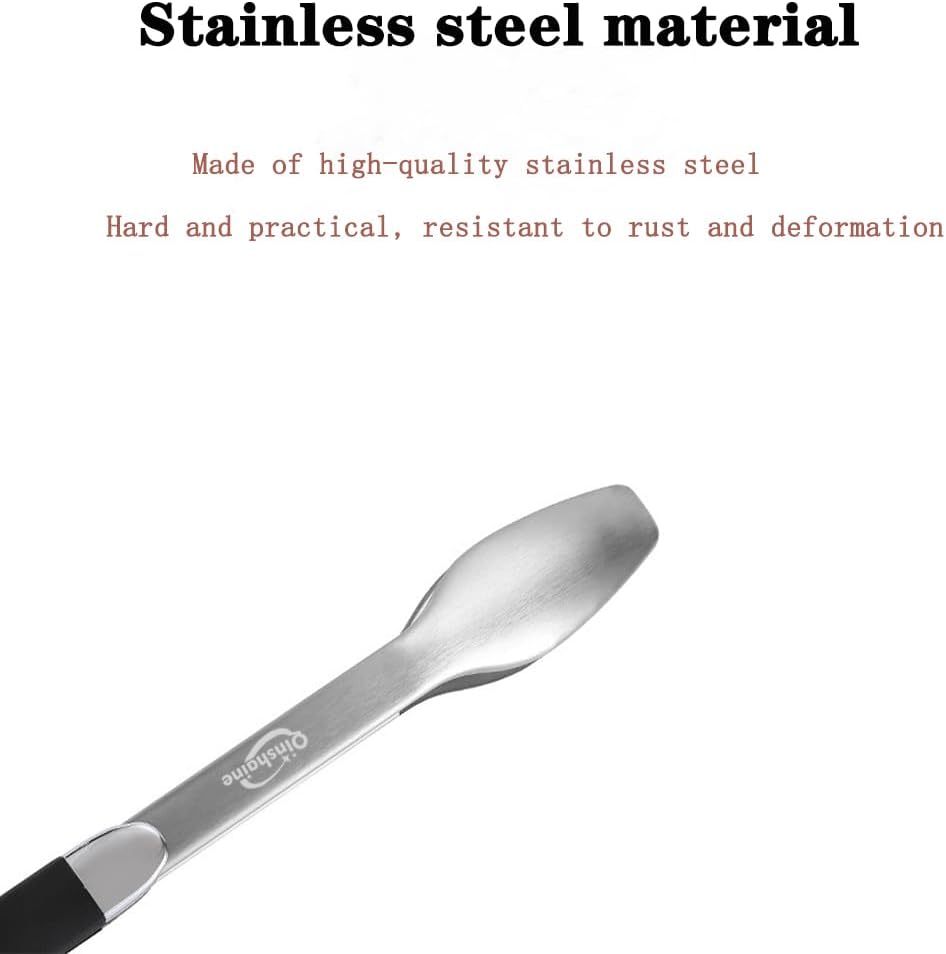 17.32-Inch Heavy Duty Stainless Steel BBQ Tongs, Extra Long Grill Tongs