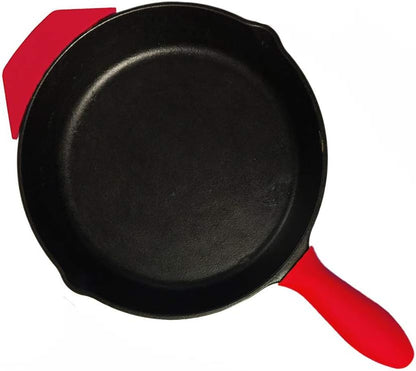 Silicone Hot Handle Cover, Assist Pan Holder for Cast Iron Skillets and Traditional Pots - Red