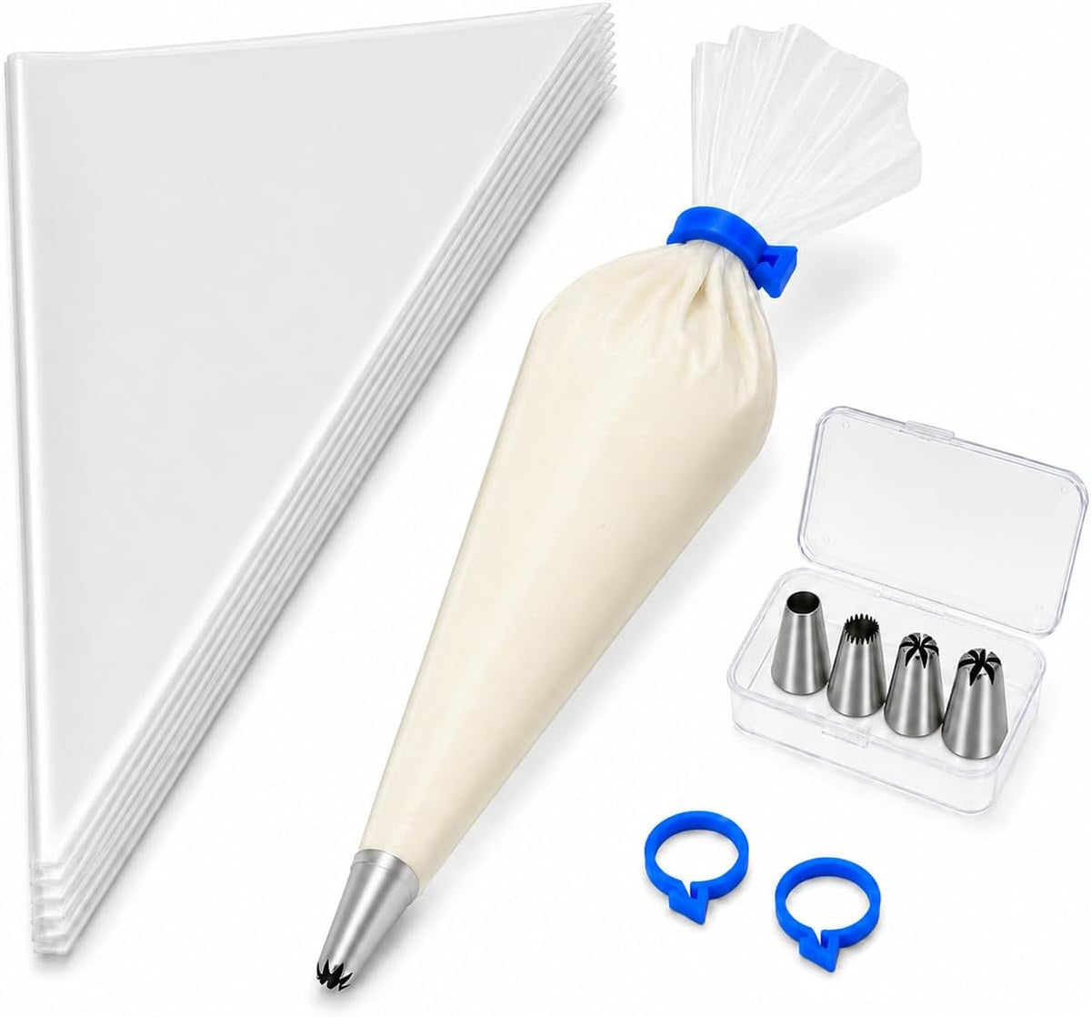 icing bags and tips set pastry bags and tips cake piping kit icing piping kit piping bags and tips set cupcake decorating kit frosting piping kit cake decorating kit 12inch 100count set