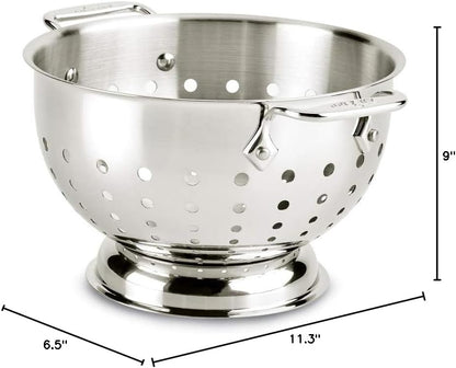 All-Clad Stainless Steel Colander 3 Qt Pasta Strainer