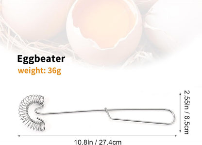 KarDoL 2 Pack Stainless Steel Coil & Flat Whisks for Eggs, Sauces, Gravy