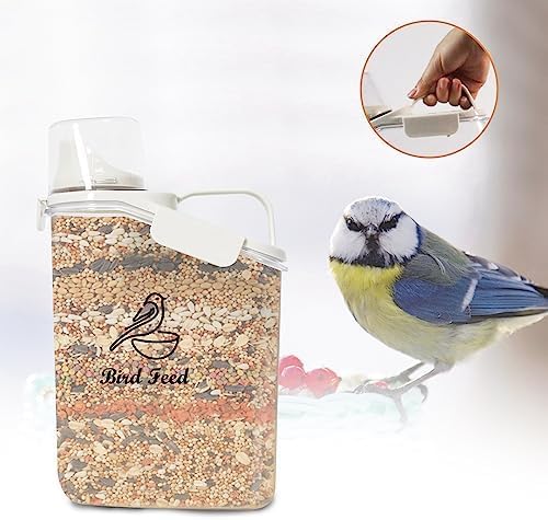 Dog Food Storage Container Airtight Portable Dog Food Container with Handled Lid and Pour Spout,Food Storage for Dog Dry Food Small Pet Food Container with Measuring Cup for Home, Travel,2.8L