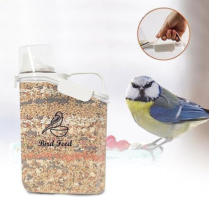 Dog Food Storage Container Airtight Portable Dog Food Container with Handled Lid and Pour Spout,Food Storage for Dog Dry Food Small Pet Food Container with Measuring Cup for Home, Travel,2.8L