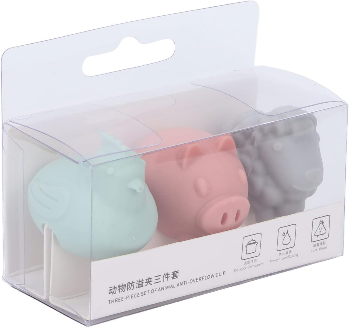 3PCS Spill Proof Lid Lifter, Silicone Cute Anti Overflow Pot Watcher