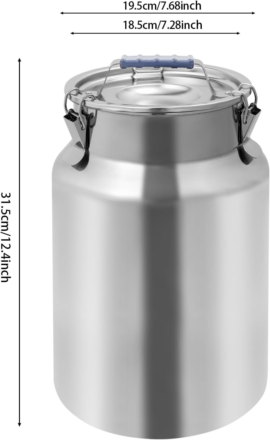Sealed Rice Storage Container, 12L/3gal Stainless Steel Kitchen Food Storage Bin with Lids Locking Clamp, Airtight Canisters Container for Flour Rice Cereal Grain Coffee Bean (Red)