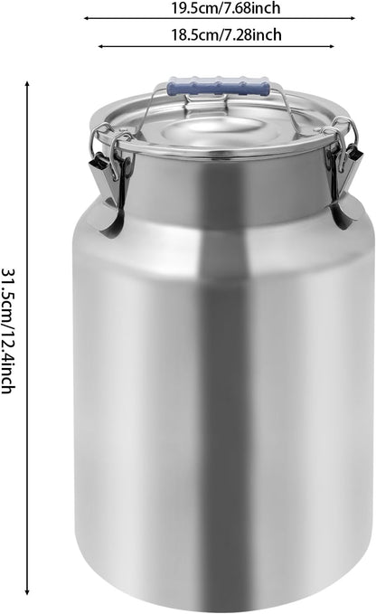 Sealed Rice Storage Container, 12L/3gal Stainless Steel Kitchen Food Storage Bin with Lids Locking Clamp, Airtight Canisters Container for Flour Rice Cereal Grain Coffee Bean (Red)